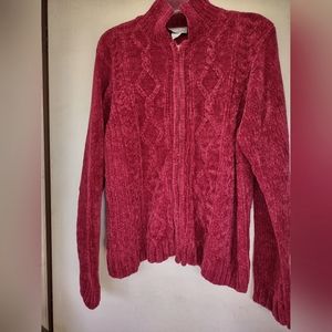Blair women's zipper sweater Red size Large